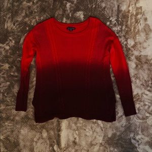 American Eagle Red Ombré Sweater
